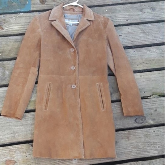 Wilsons Leather Jackets & Blazers - Wilson's Leather Camel Suede Coat